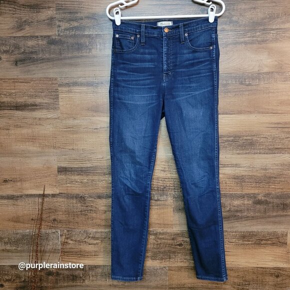 Madewell Jeans 28 Skinny 10" High Riser Hayes Wash F4684 Tummy Control Stretch - Picture 1 of 11